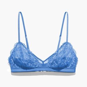 savage x fenty blue river floral lace and mesh bralette